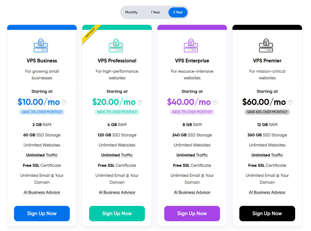 DreamHost VPS hosting pricing