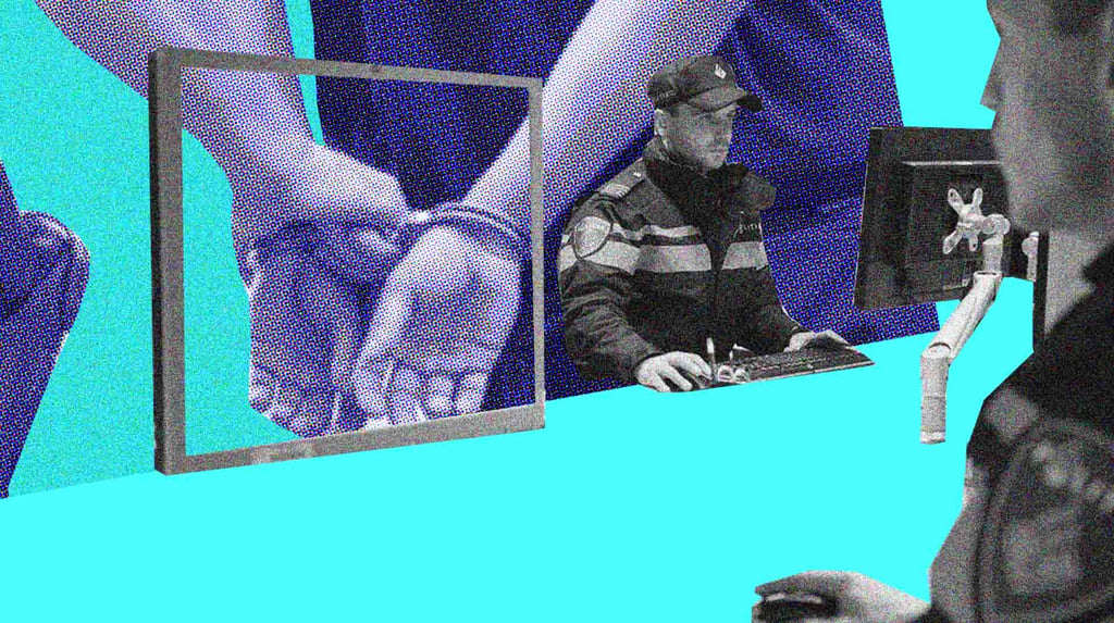 Police arrest youth in handcuffs