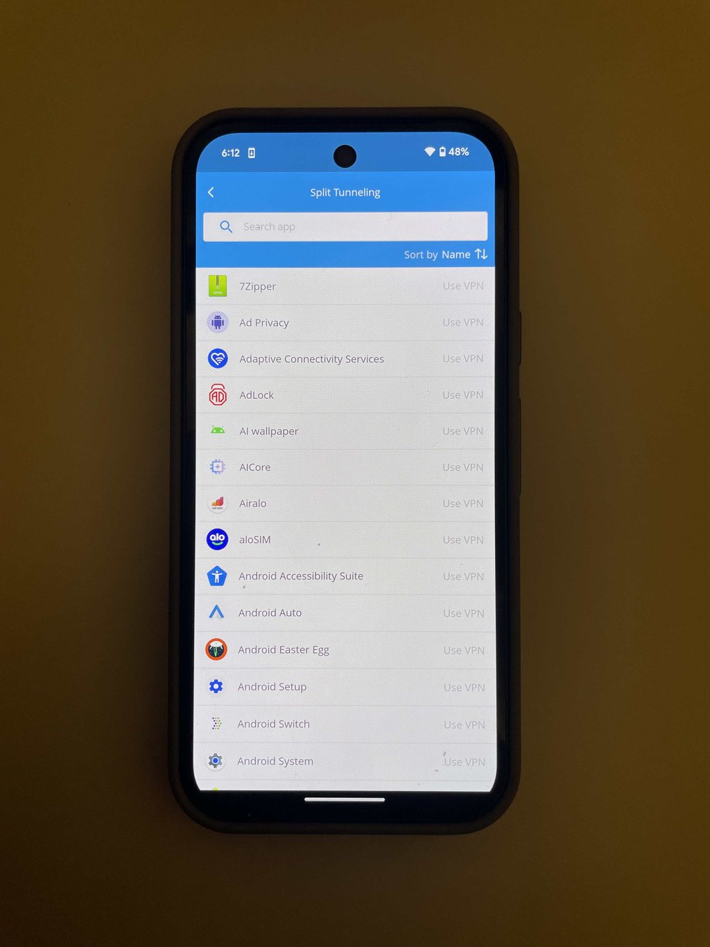 Hide.me Split Tunneling feature