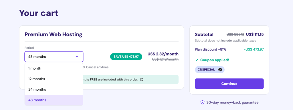 Hostinger checkout new