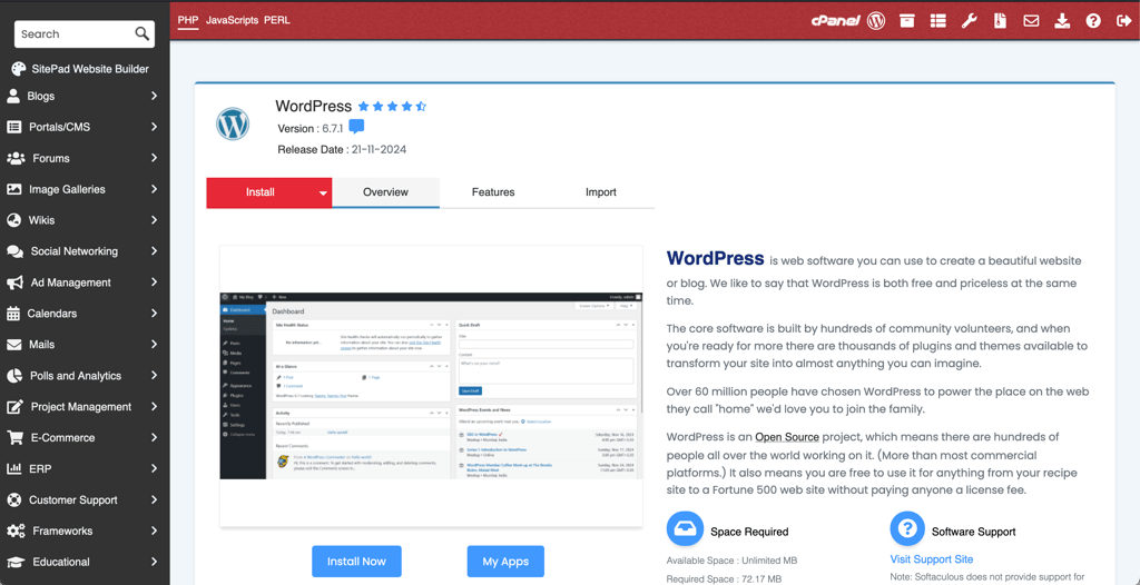 Installing WordPress on InMotion Hosting