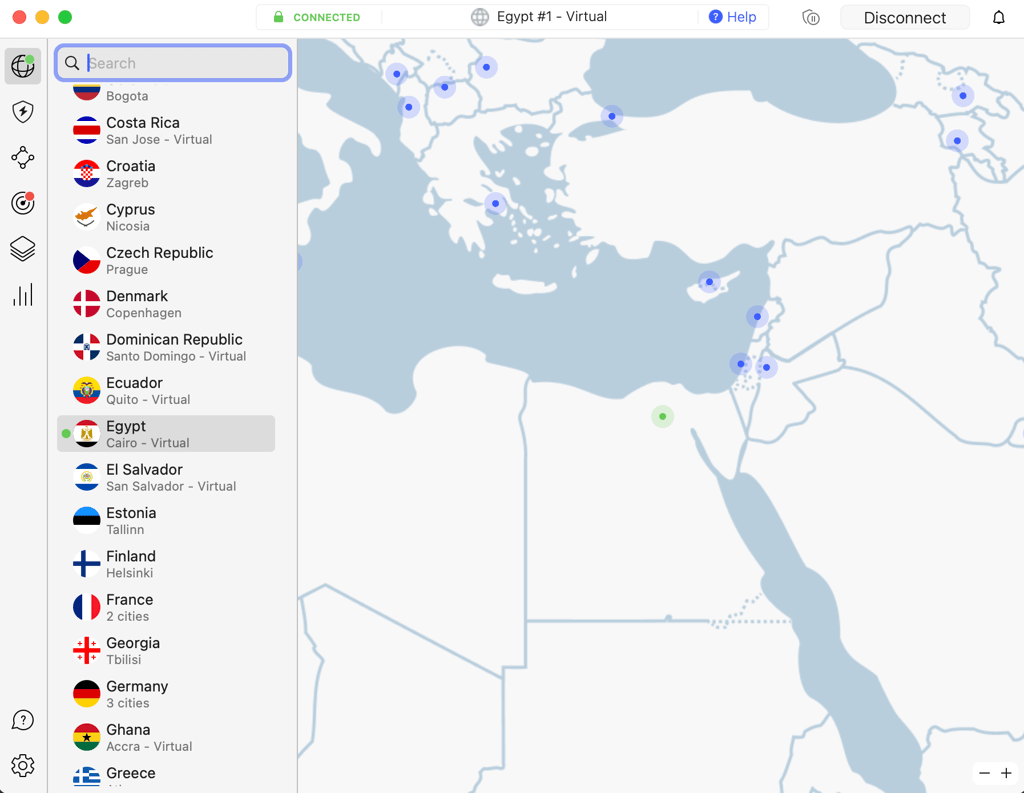 NL nordvpn connection