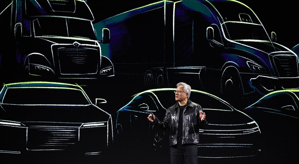 Nvidia cars, Jensen Huang CES 2025