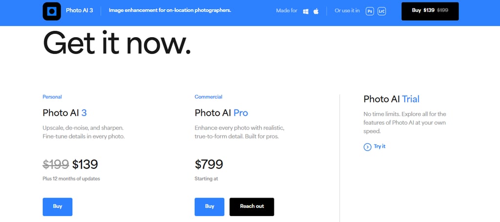 Photo AI plans