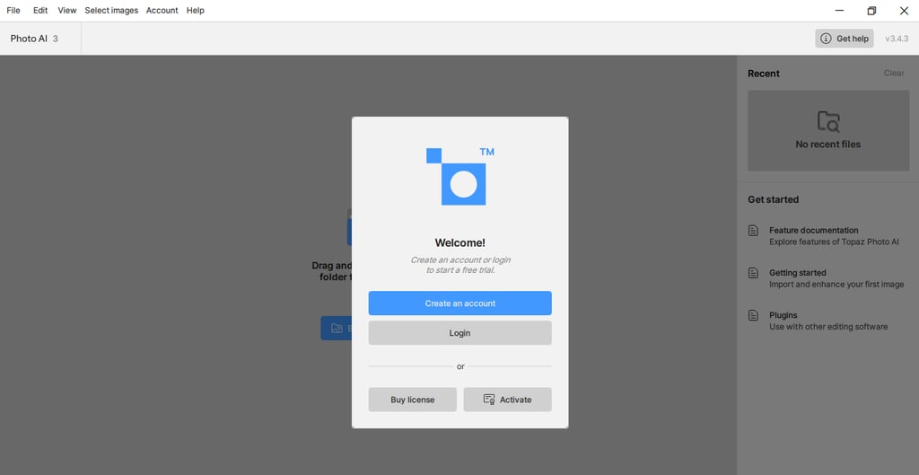 Photo AI account creation