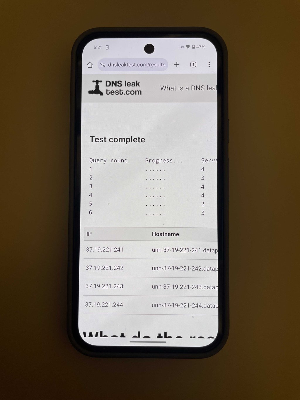 protonvpn ip dns leaks test android