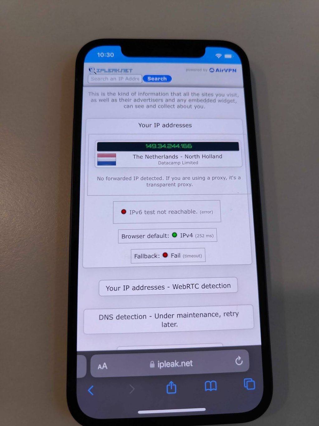 protonvpn ip dns leaks test