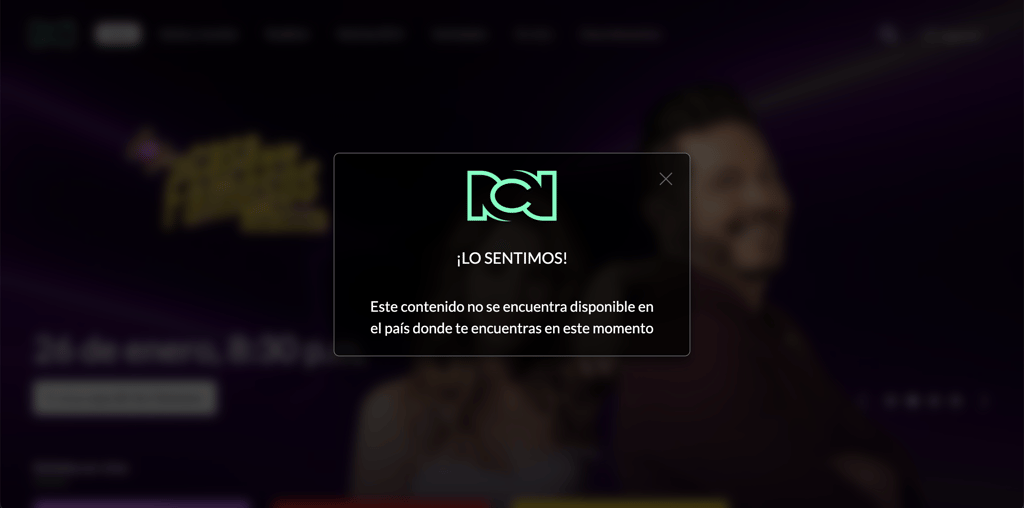 rcn not available lo sentimos