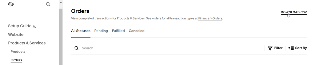 shopify export order history