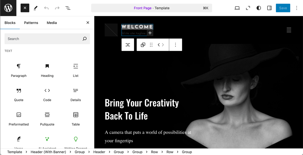 Éditeur WordPress