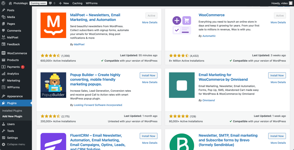 WordPress et les plugins marketing