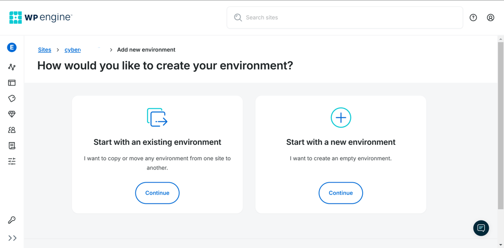 wp engine staging page
