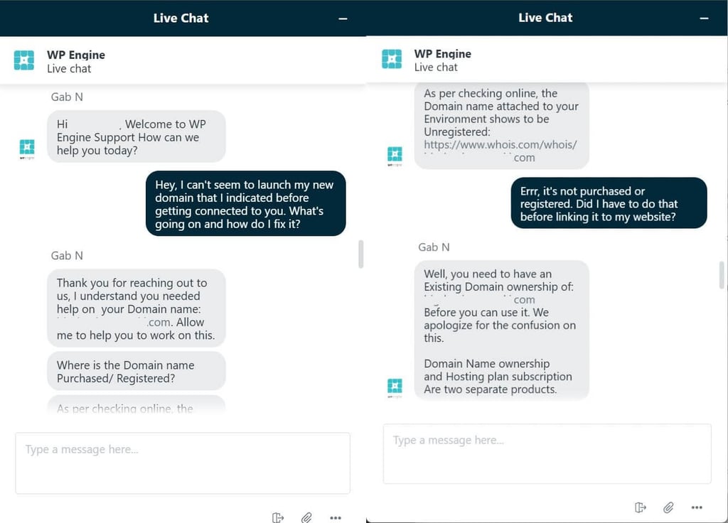 wp engine technical chat support