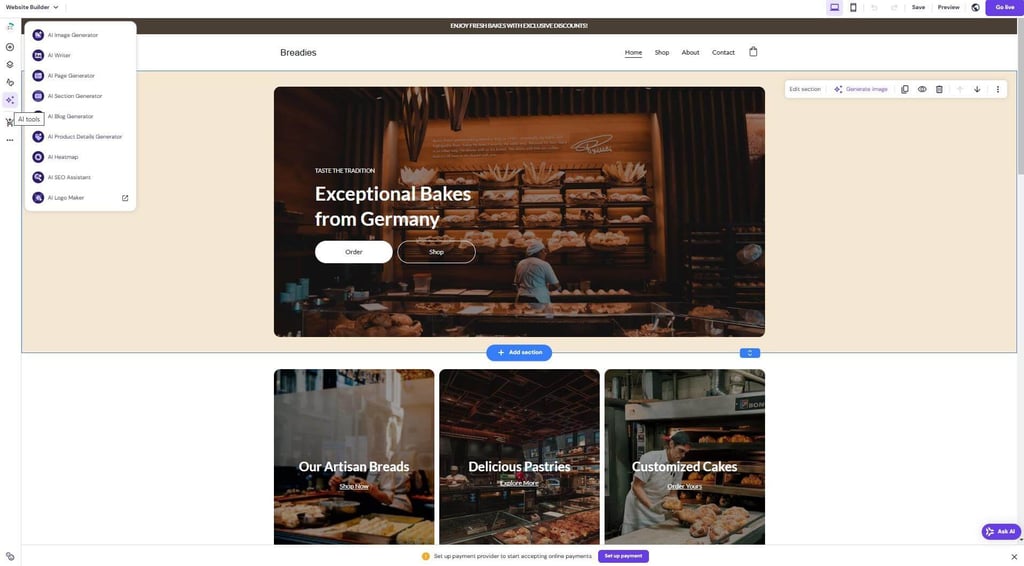 hostinger web builder ai tools