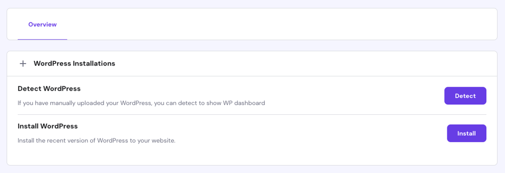 Hostinger wordpress installation