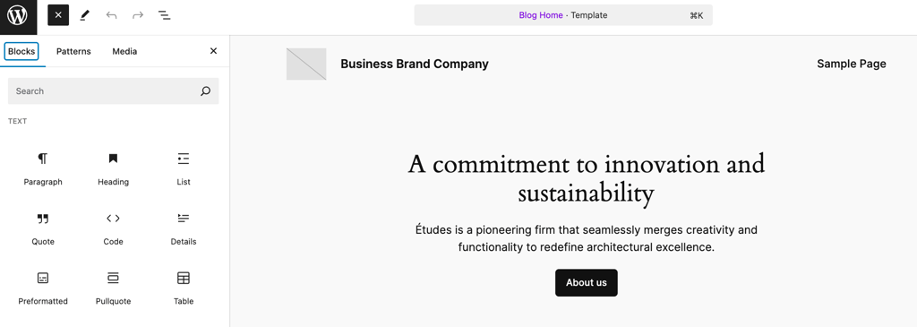 Namecheap wordpress UI