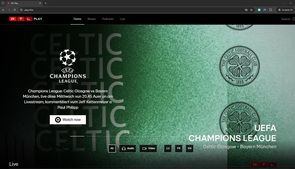 RTL Zwee Celtic vs Bayern kostenlos