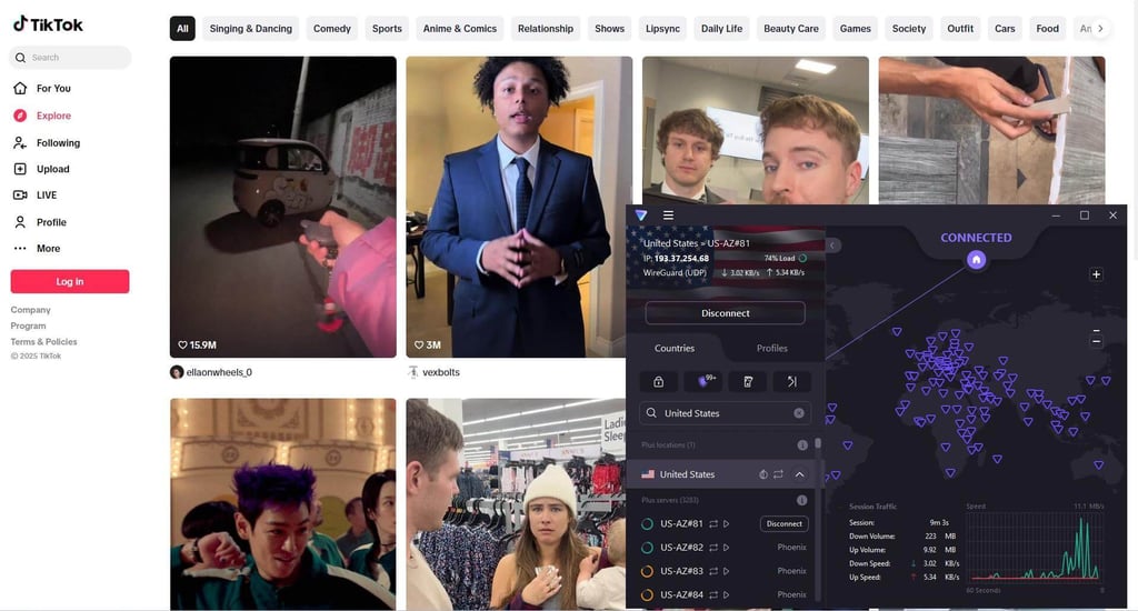 tiktok region specific us