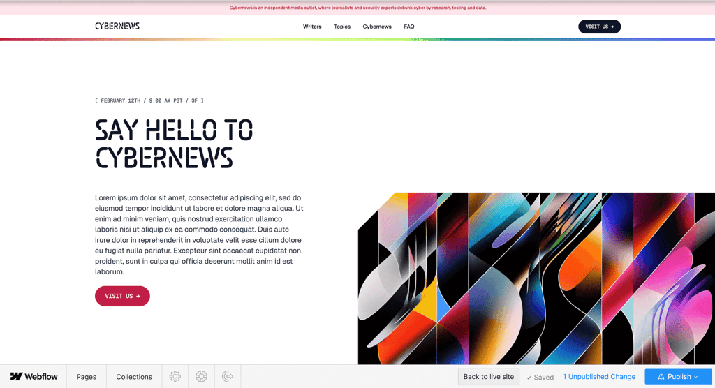 Webflow editor CMS