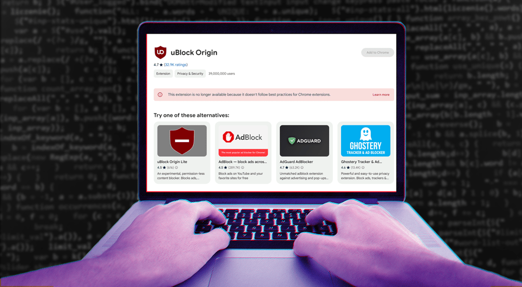 uBlock Origin, Chrome