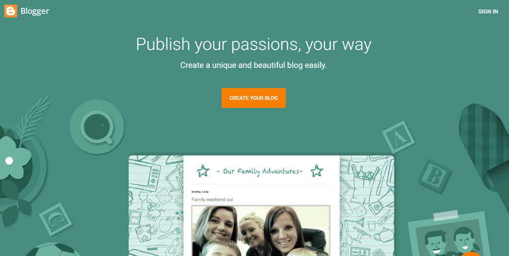 Blogger-homepage