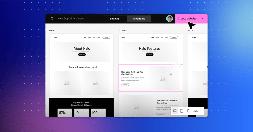 Elementor wireframe