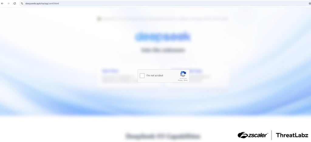 Fake DeepSeek captcha