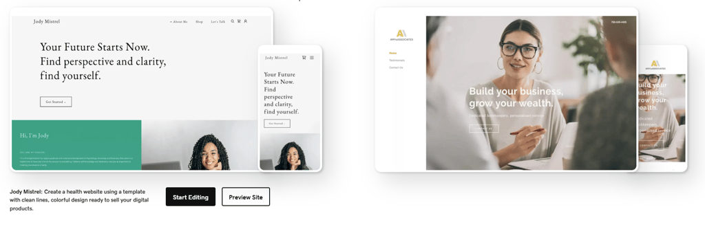 GoDaddy business templates