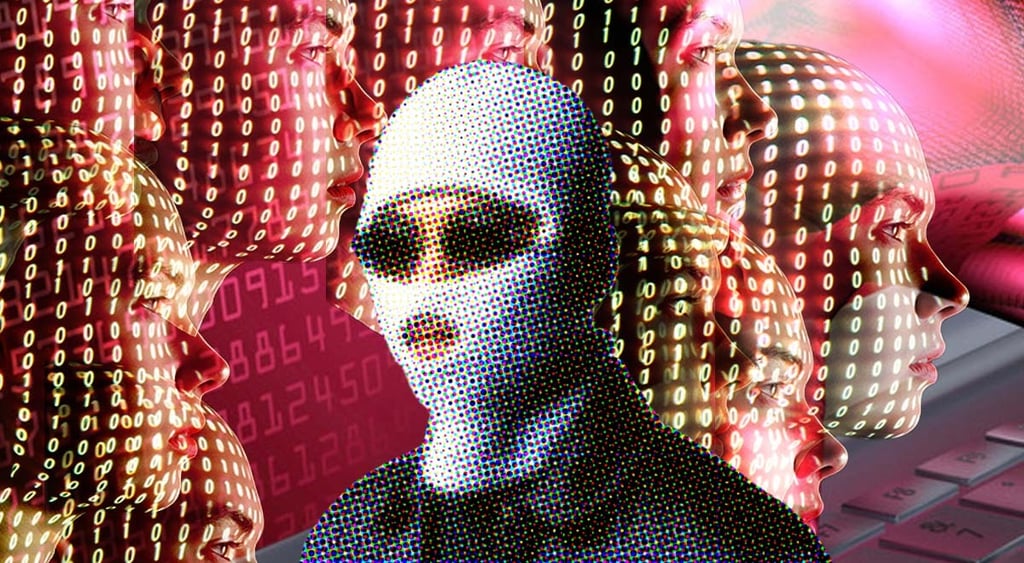 A masked hacker against human AI agents.