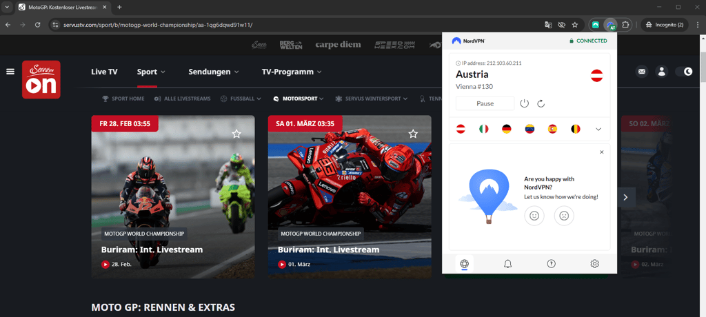Servus TV streaming NL
