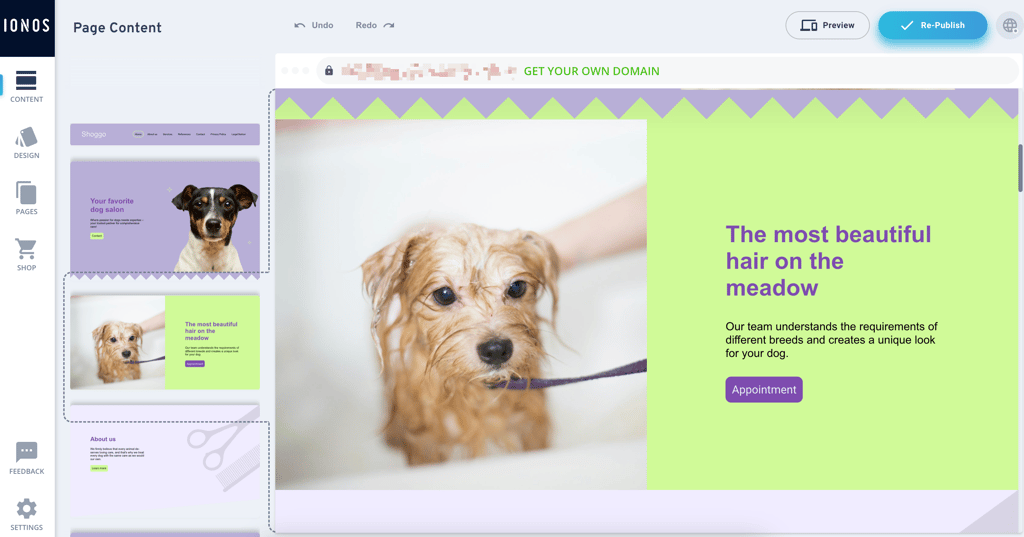 IONOS website builder