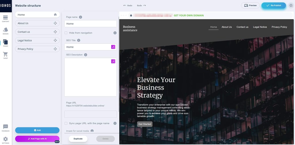 ionos-edit-website