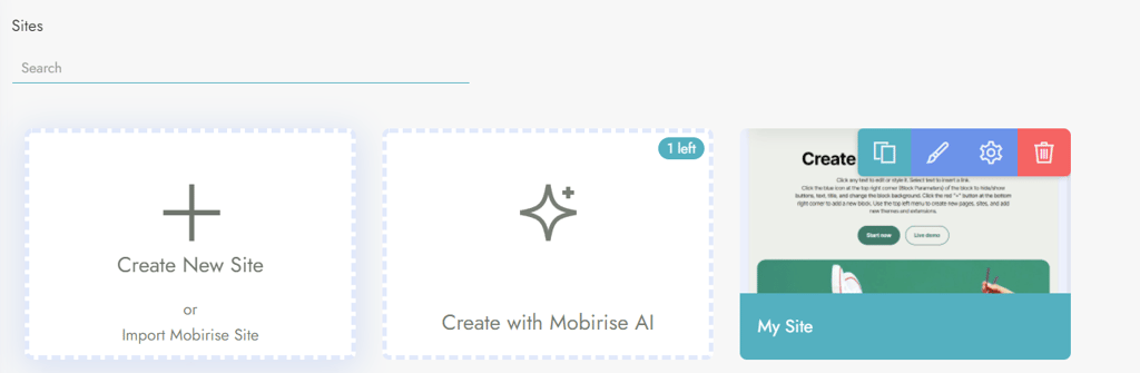 mobirise-creating-website