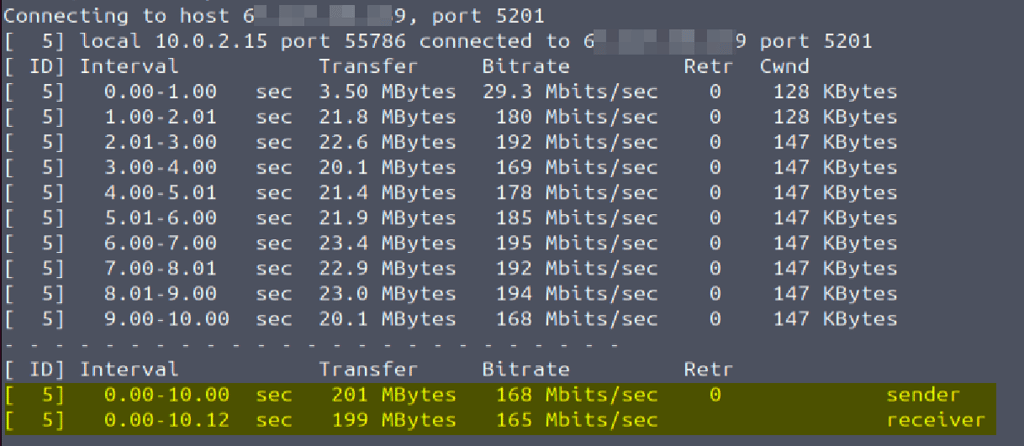 InterServer VPS network speed