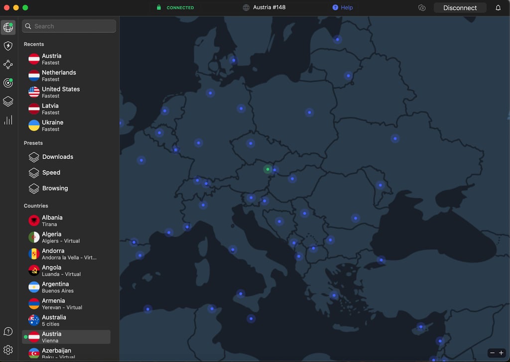 nordvpn austria 148 server