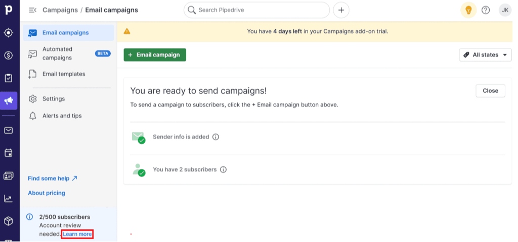 pipedrive interface