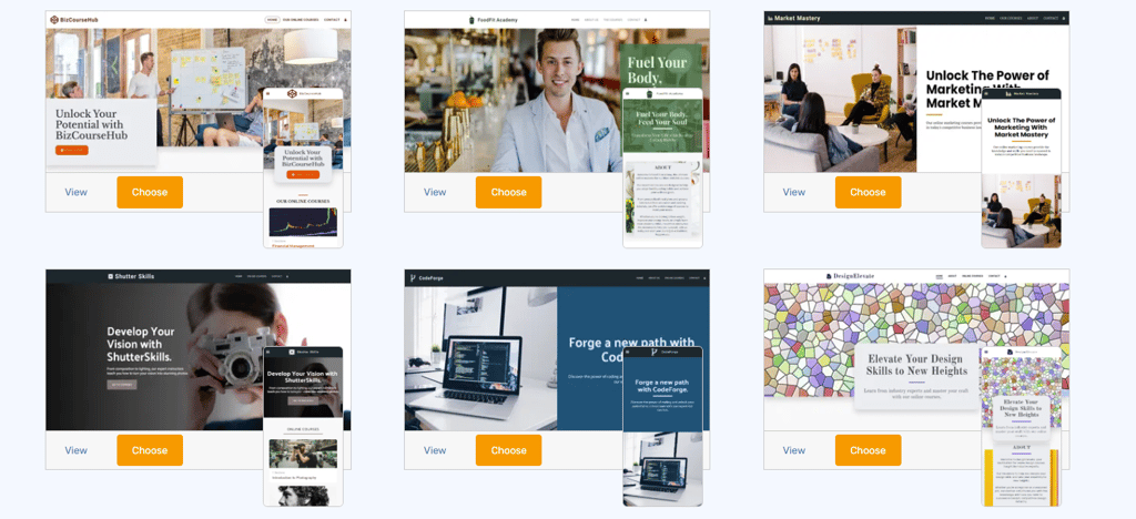 site123 business templates