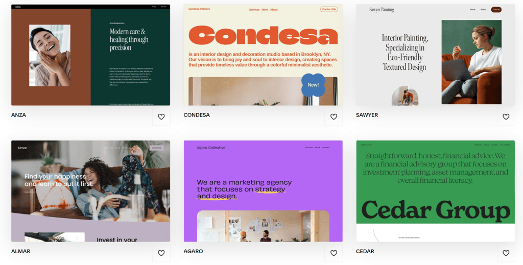 Squarespace professional templates