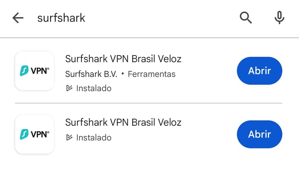 Surfshark on the Google Play Store