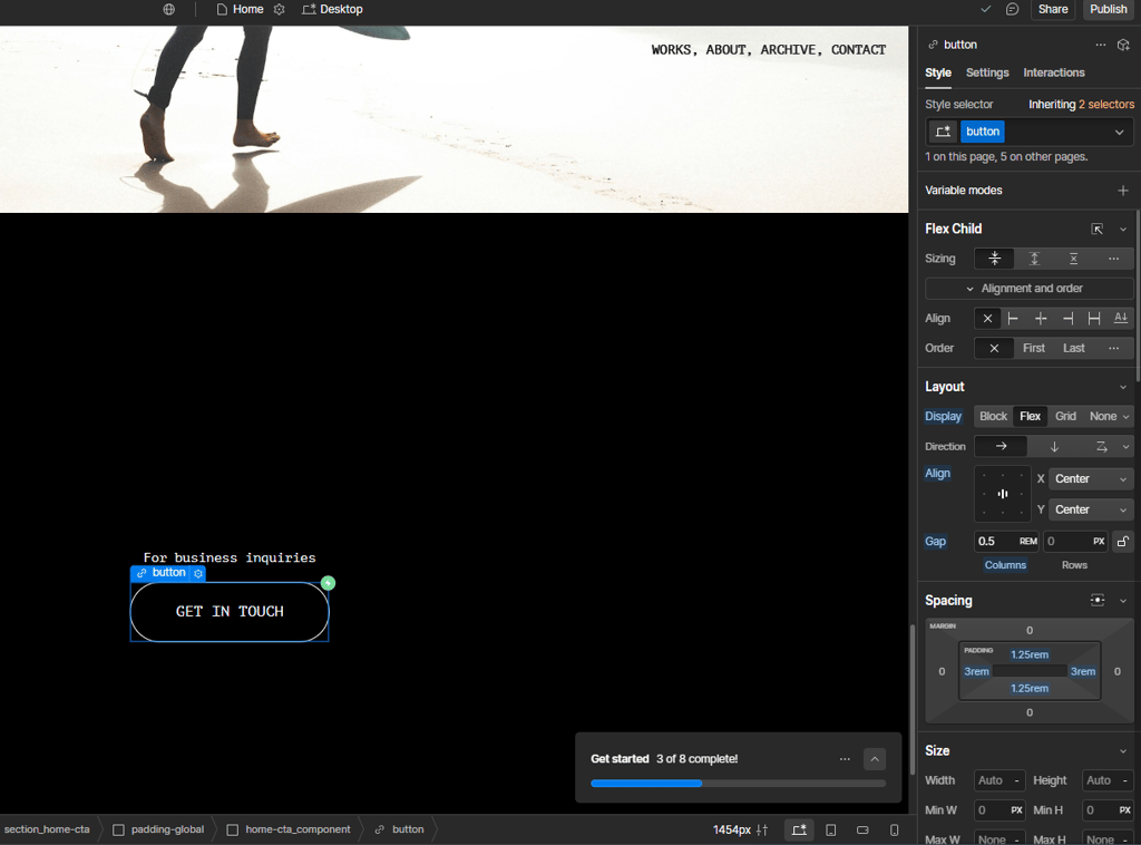 Werbflow editor