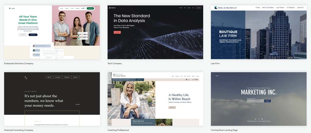 Wix business templates