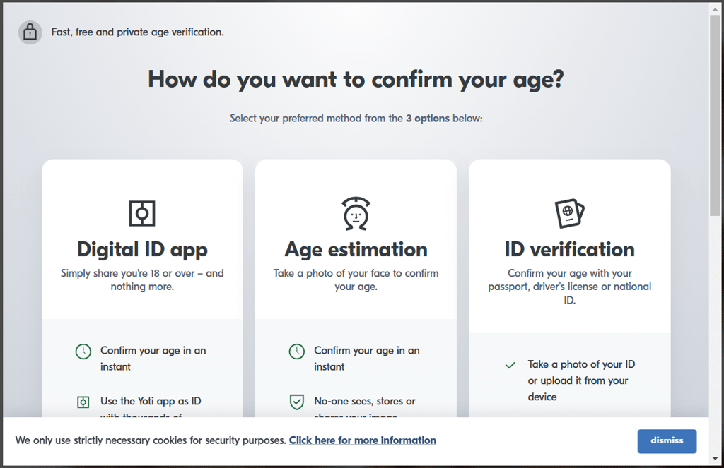 xHamster North Carolina age verification methods