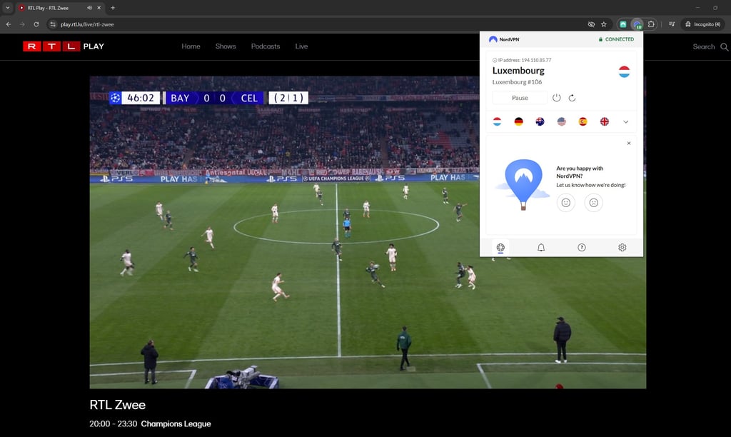 Champions League RTL Zwee Bayern Celtic