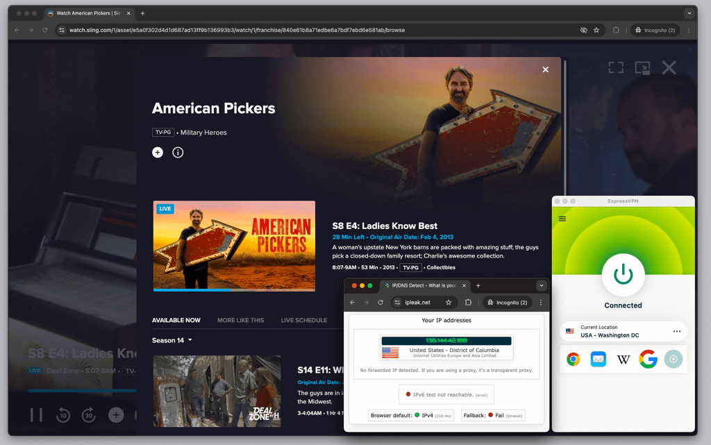 expressvpn for sling tv