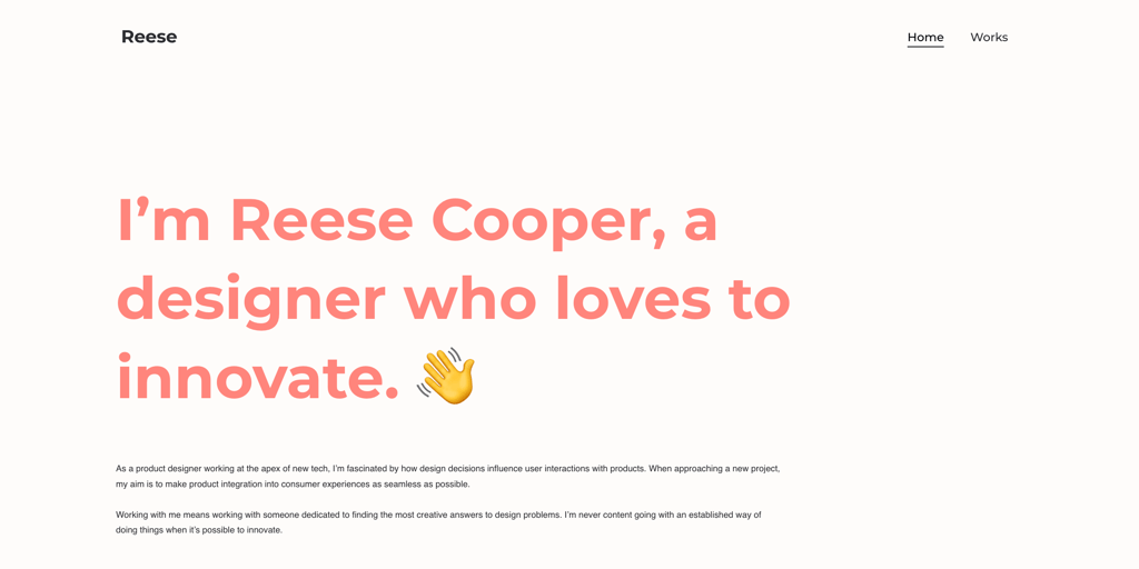Hostinger Website Builder Reese template