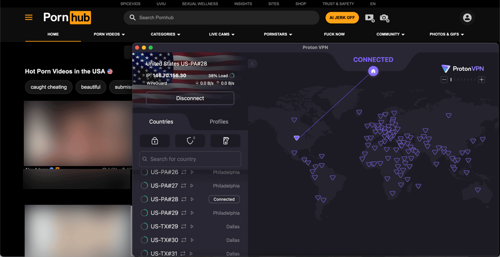 Protonvpn-pornhub-access