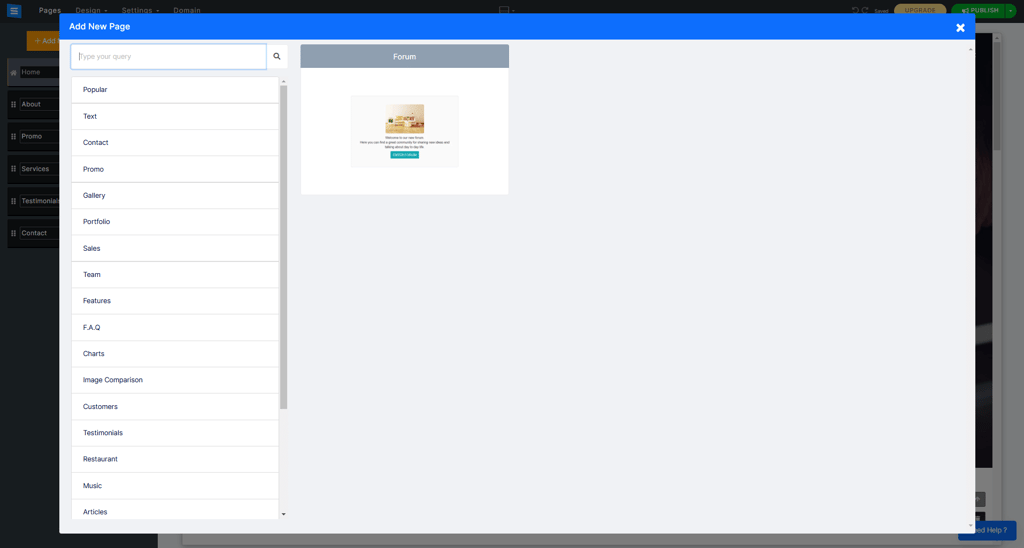 site123 forum page