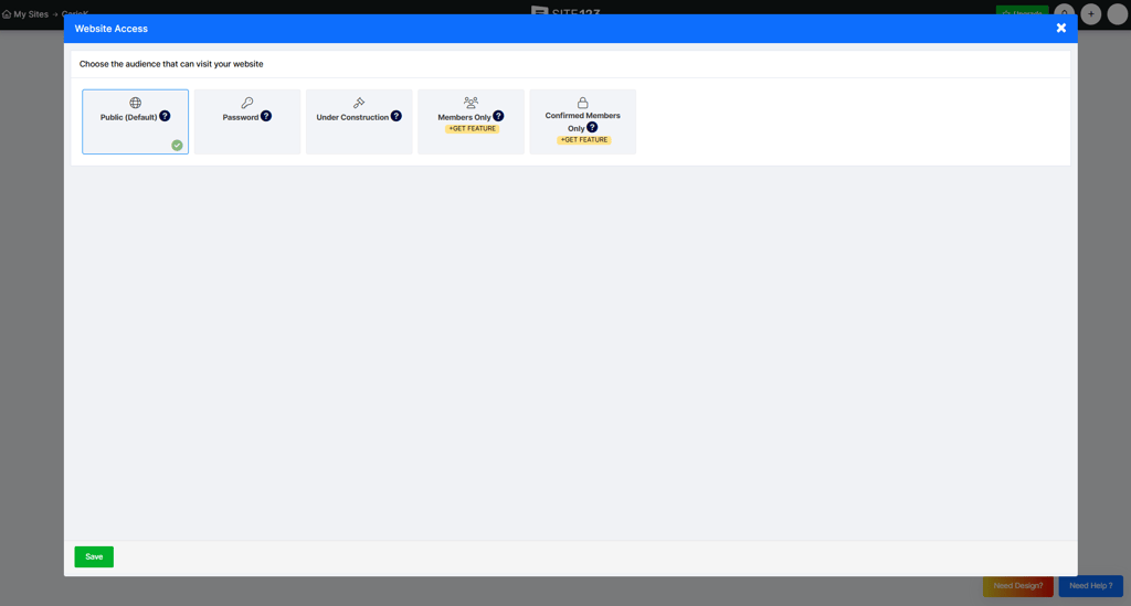 site123-access-restriction-settings