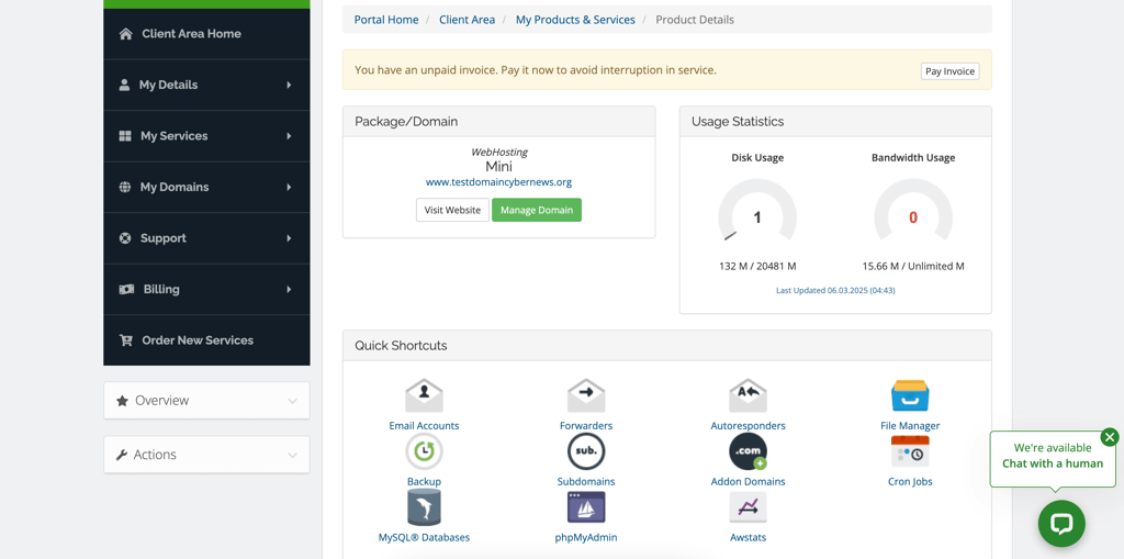ScalaHosting Website management