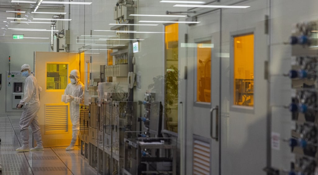 Taiwanese engineers in a nicely lit lab.